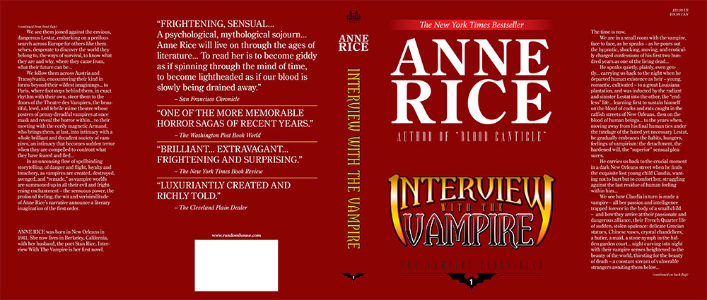 interview with the vampire book jacket spread